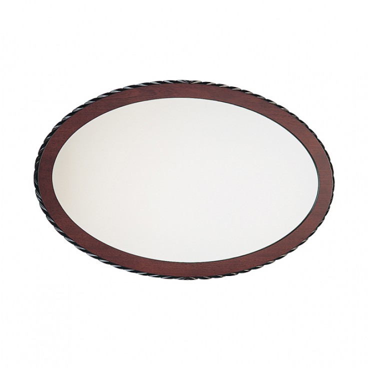 Mahogany oval mirror
