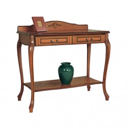 Cherry console table with drawer