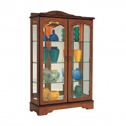 Cherry low display cabinet with two doors