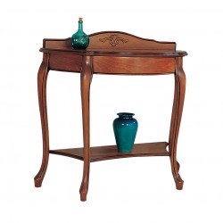Cherry large half round console table