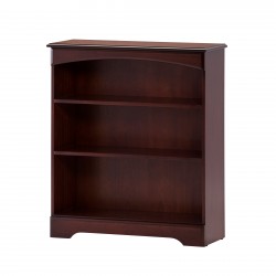 Low, wide bookcase in mahogany or teak