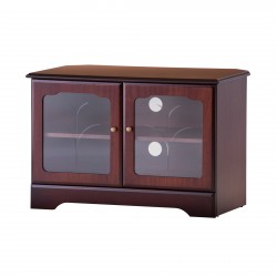 Corner TV stand in mahogany or teak