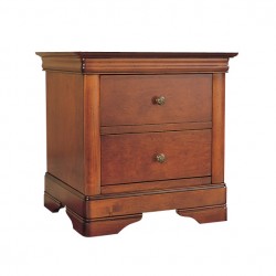 Avoca cherry two-drawer bedside chest