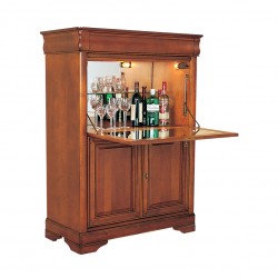 Avoca cherry cocktail cabinet with drawer