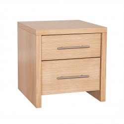 Trafalgar oak two-drawer bedside chest