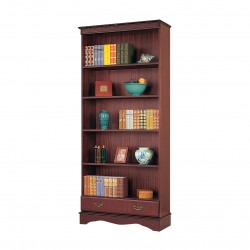 Mahogany tall bookcase with drawer