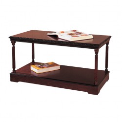 Mahogany coffee table with shelf