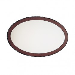 Mahogany oval mirror