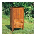 Cherry Tall Cabinet with Two Door And Three Drawers