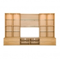 Oak Wall Display Cabinet - Combination F